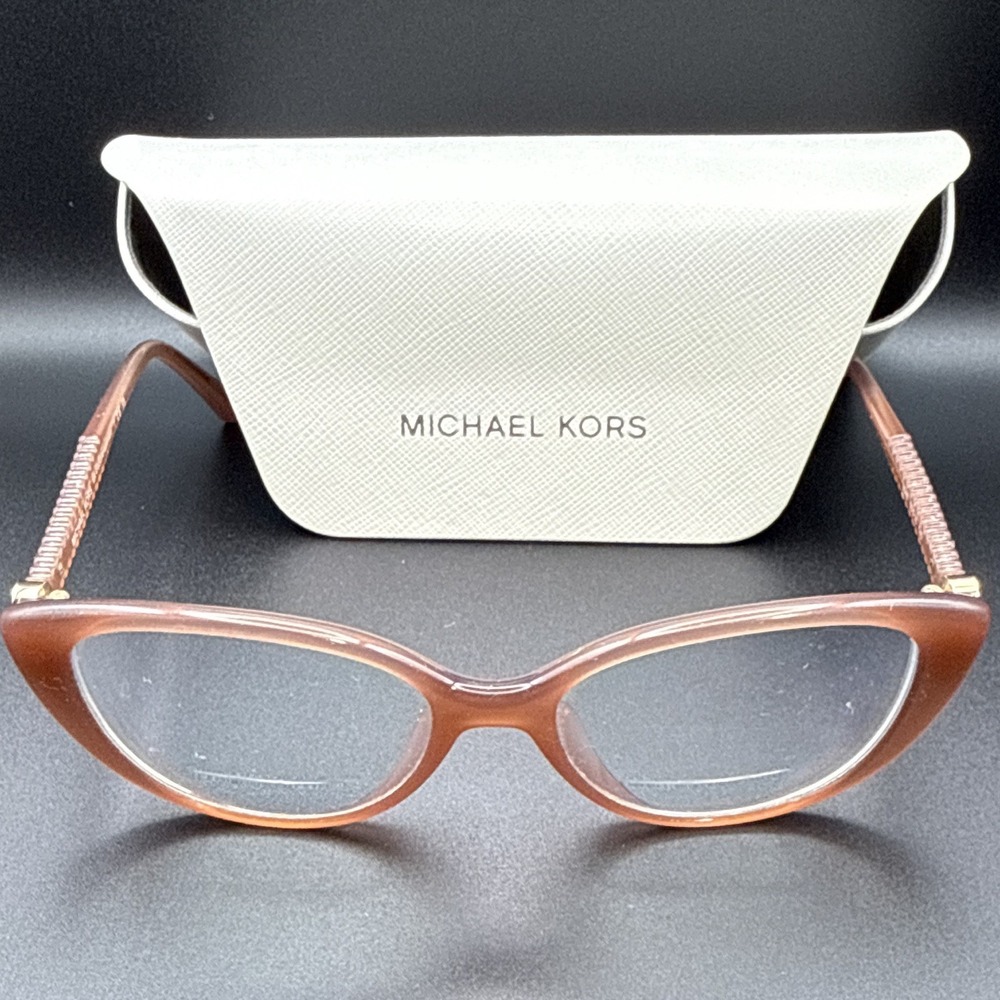 Michael Kors‎ Light Brown Cat Eye Full Rim Plastic Women's Eyeglass Frames